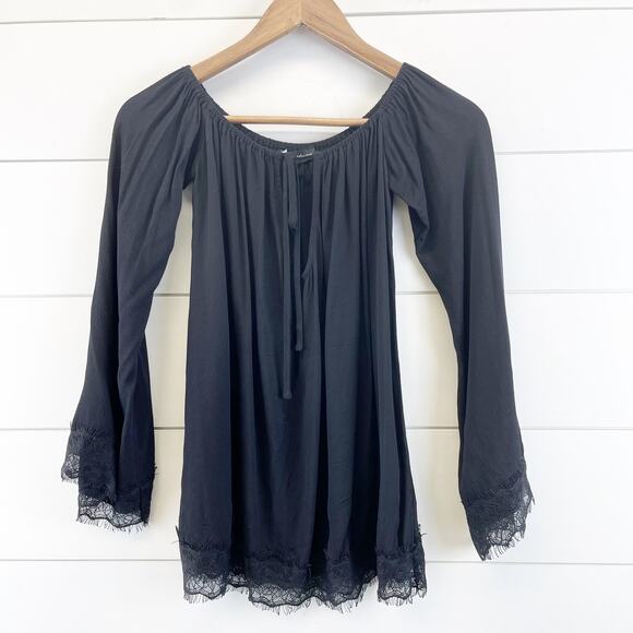 For Love & Lemons Flowy Top Womens Small Whimsygoth Boho Witchy Dark Cottage - Picture 3 of 9